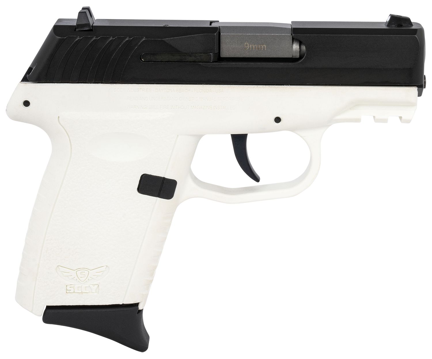 SCCY Industries CPX-2 Gen3 Pistol CPX2CBWTG3, 9mm Luger, 3.10in, White Polymer, White Finish, 10 Rds