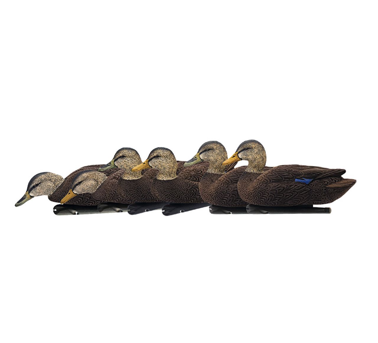 Avian-X Topflight Flocked Black Duck Decoys, 6 Pack (AVX8075)