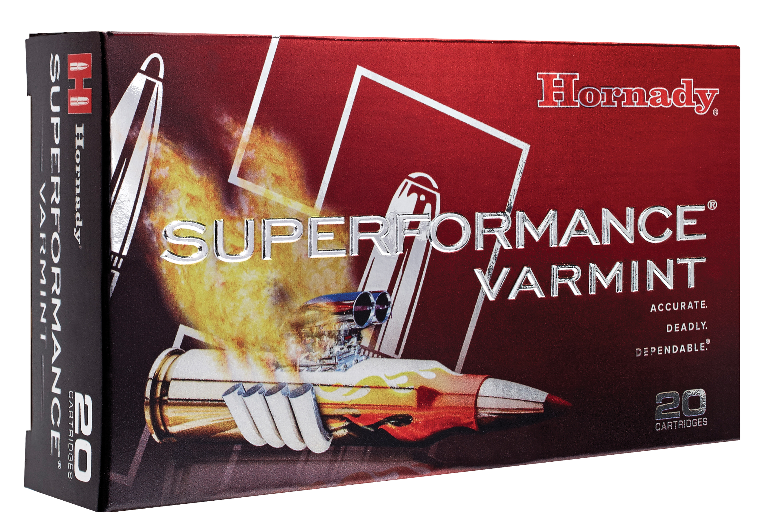 Hornady Varmint Express Rifle Ammunition 83206, 204 Ruger, V-Max, 40 GR, 3900 fps, 20 Rd/bx