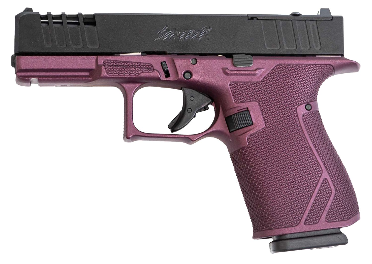 Great Lakes Striker Pistol GL19CHY, 9mm Luger, 4in, Black Cherry Cerakote Finish, 15 Rds