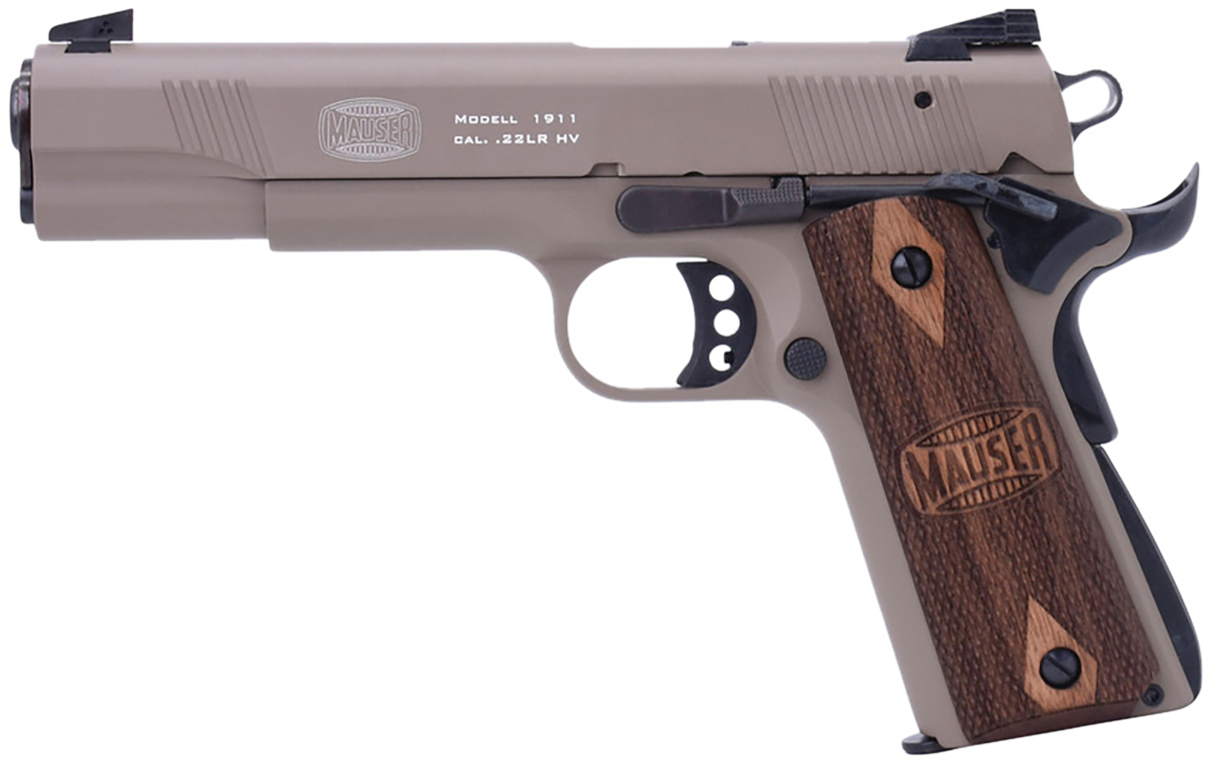 FMK 1911 Pistol 4110604, 22 LR, 5in, Walnut Grips, Tan Finish, 10