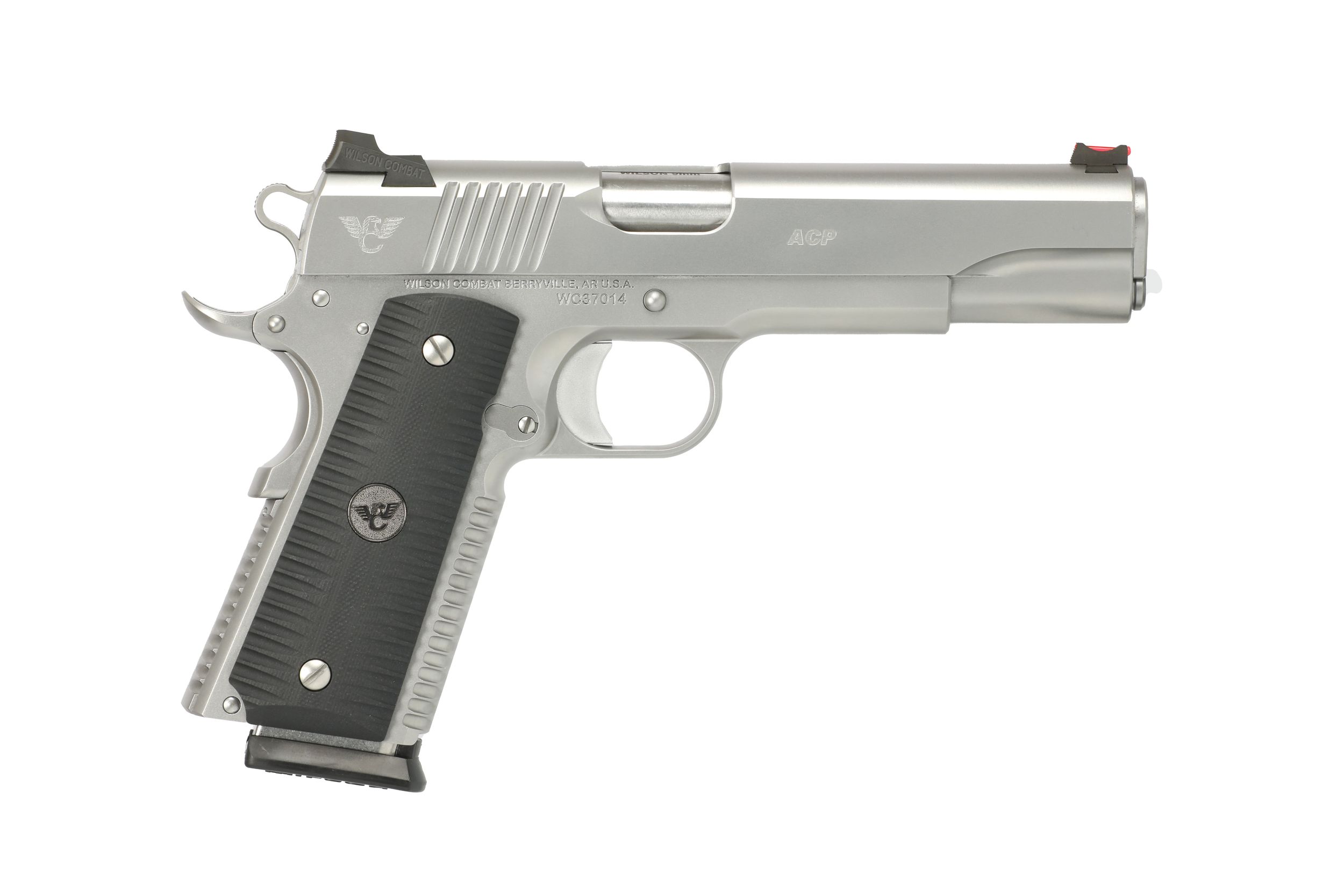 Wilson Combat ACP Pistol ACP-FS-9-SS, 9mm, 5in, Eagle Claw Grips, Bead-Blasted Stainless, 10 Rds