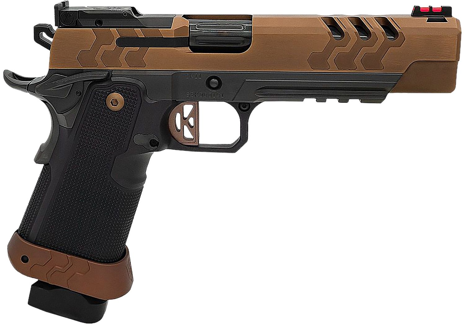 Kimber 2K11 Target Double Stack 1911 Pistol, 3500053, 9mm, 5", Aluminum Grips, Coyote DLC Slide, Polished PVD Barrel, Optic Ready, 20+1