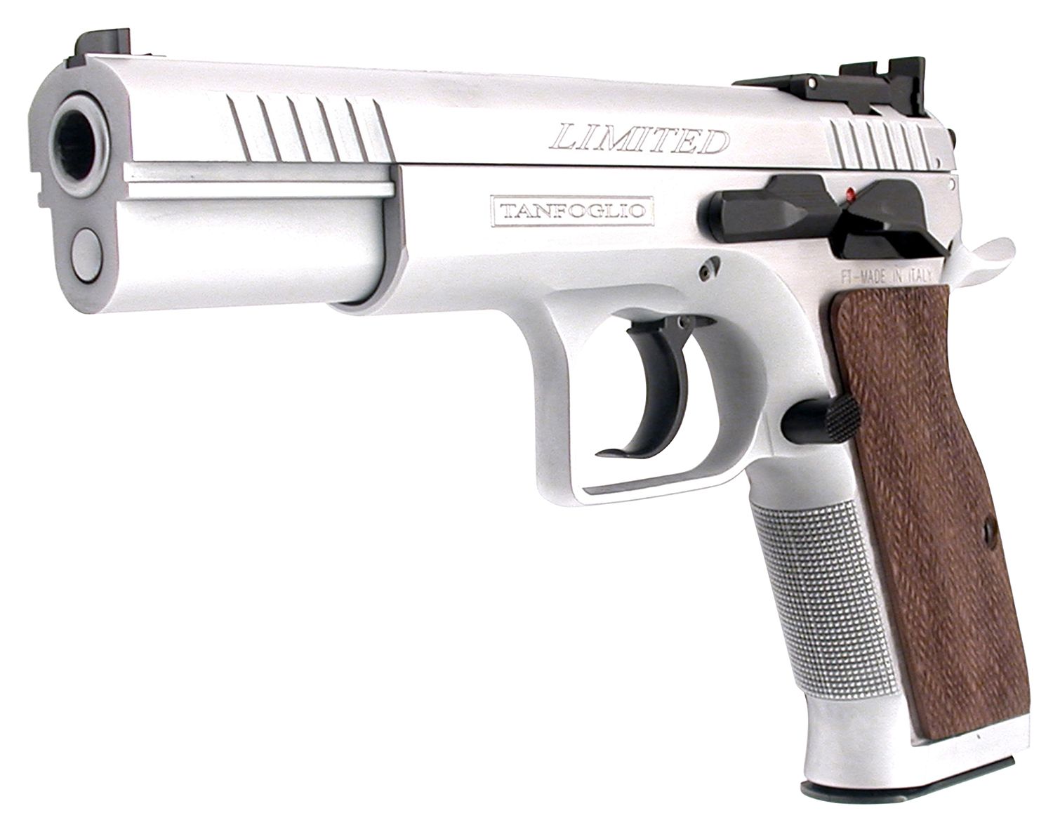 EAA Defiant Limited Pro Pistol TFLIMPRO9SF, 9mm Luger, 4.80in, Serrated Slide & Brown Polymer Grips, Hard Chrome Finish, 16 Rds
