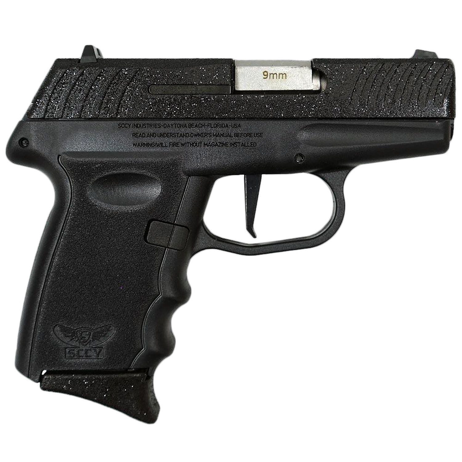 SCCY Industries DVG-1 Optic Ready Pistol DVG1PBBK, 9mm Luger, 3.10in, Black Panther Polymer & Grips, Black Panther Finish, 10 Rds