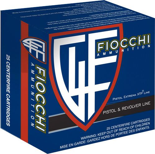 Fiocchi Extrema Handgun Ammunition 40XTPB25, 40 S&W, XTP Hollow Point (HP), 180 GR, 950 fps, 25 Rd/bx