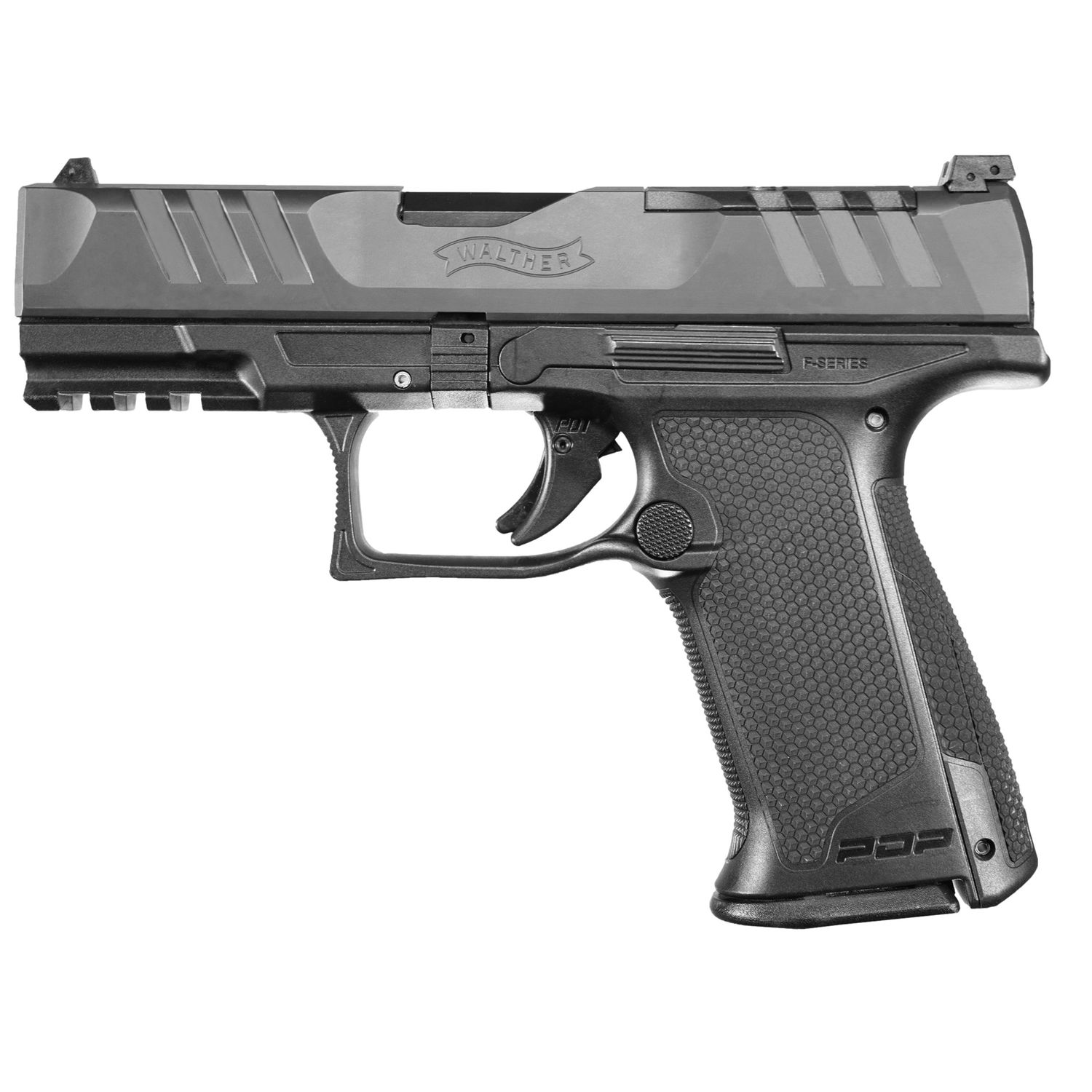 Walther PDP F-Series Pistol 2842734, 9mm Luger, 4", Optic Ready, Textured Polymer Grips, Black Finish, 15 Rds
