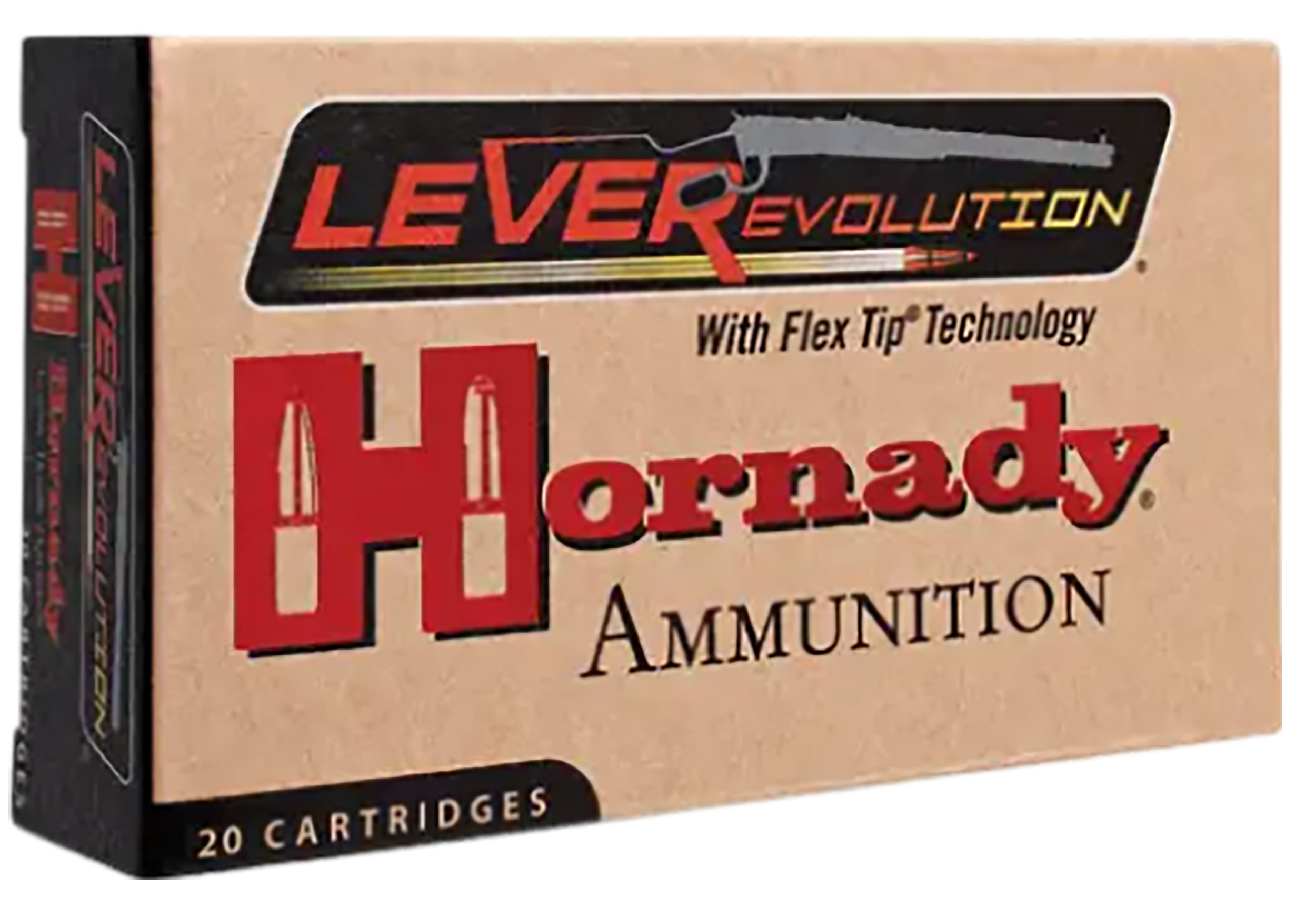 Hornady LeveRevolution Rifle Ammunition 82747, 45-70 Govt, Flex Tip, 325 GR, 2050 fps, 20 Rd/bx