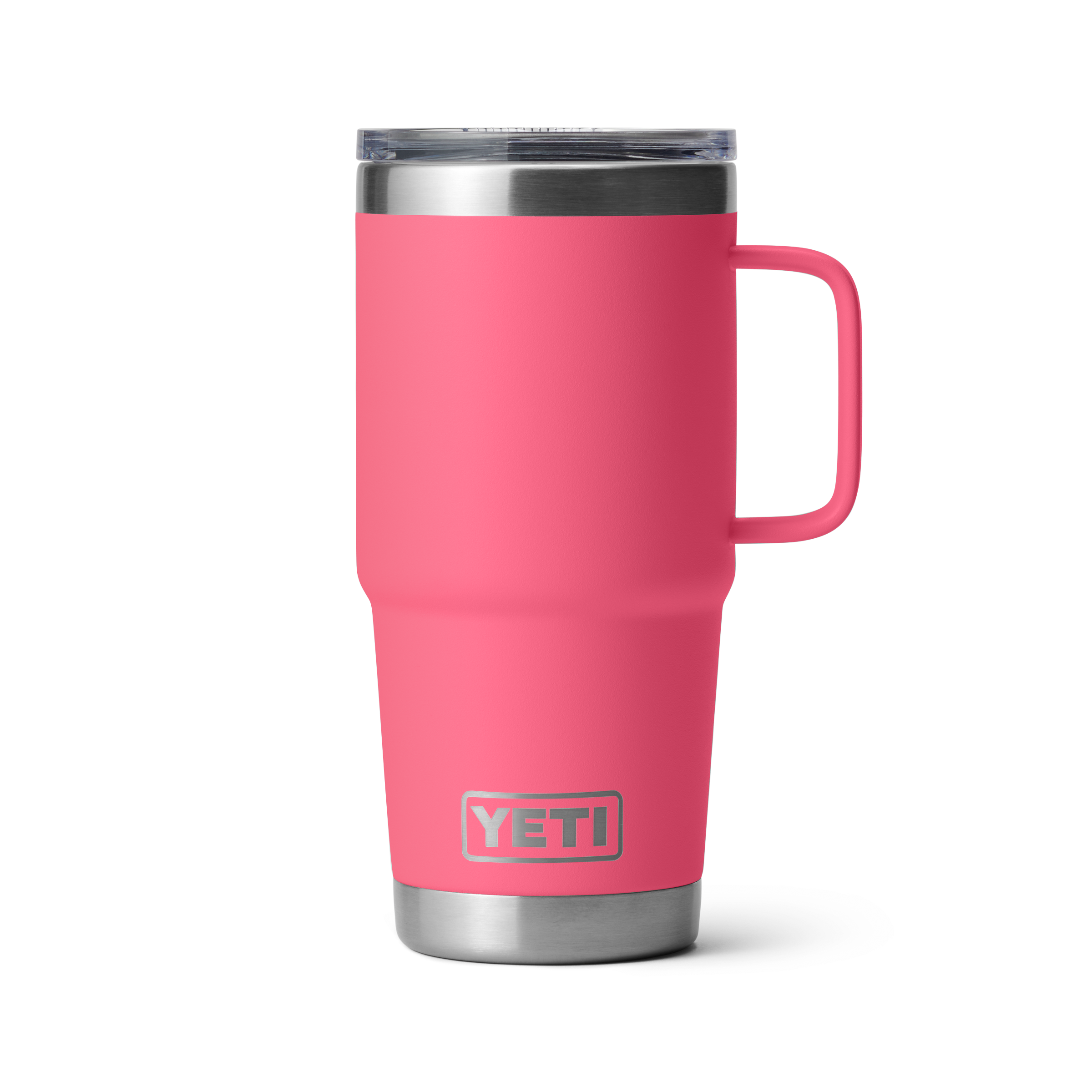 Yeti Rambler 20oz Travel Mug w/ StrongHold Lid (21071503012) Stainless Steel, Tropical Pink