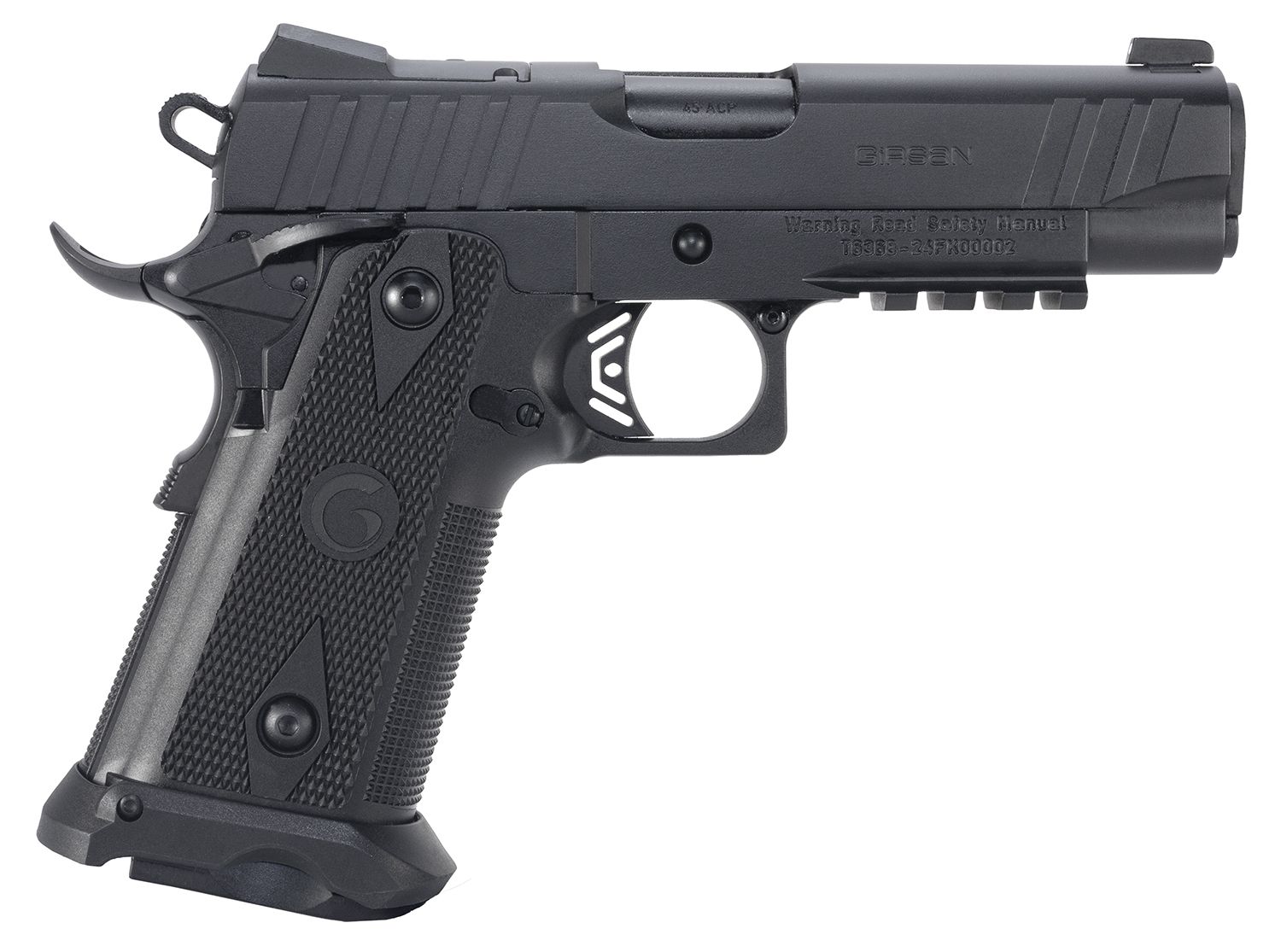 EAA Witness2311 Pistol 395050, 45 ACP, 5in, Black Checkered Polymer Grips, Black Finish, 11 Rds