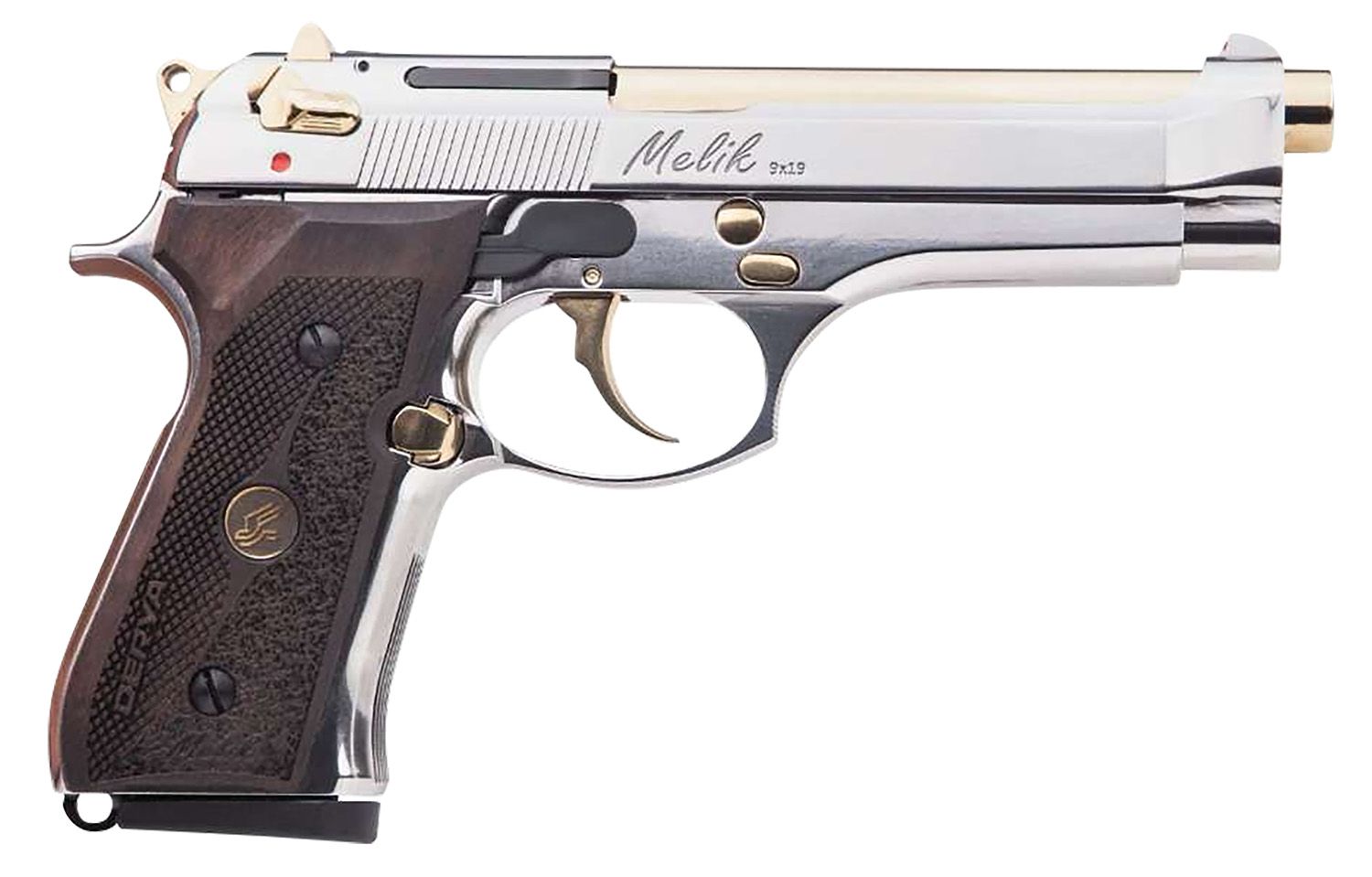 Derya Melik Pistol 10L.MELIK9.NG.TR, 9mm Luger, 4.90in, Black Polymer Grips, Black Finish, 10 Rds
