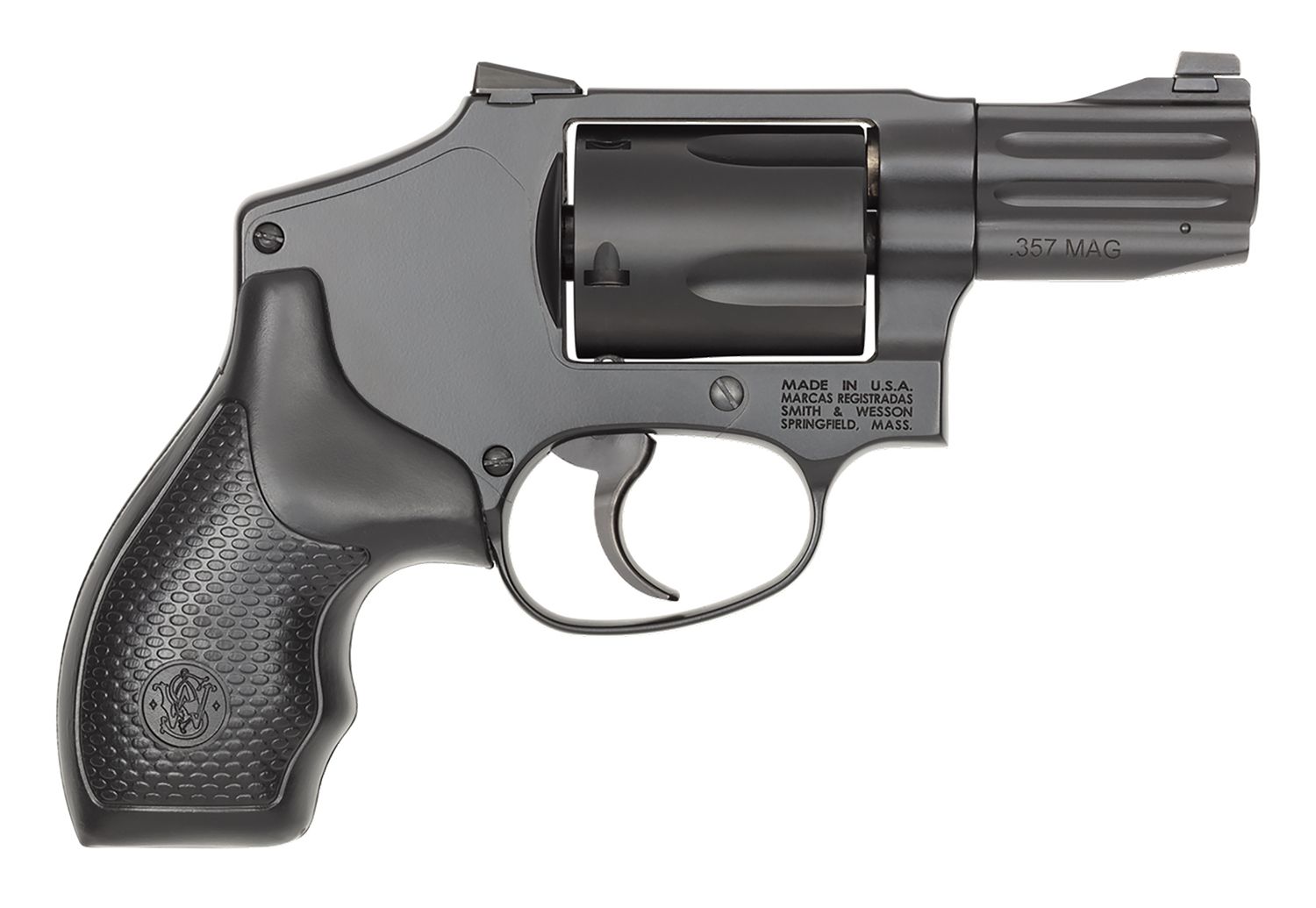 Smith & Wesson M640 Performance Center Revolver 14448, 357 Magnum, 2 1/8 in, Black Synthetic Grip, Cerakote Finish, 5 Rd, Night Sights