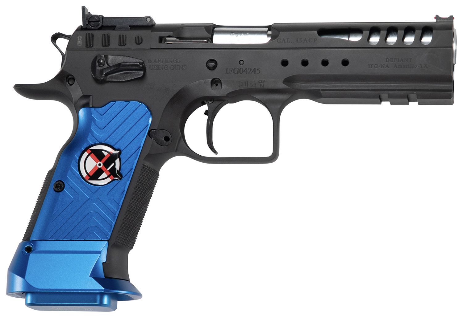 EAA Limited Master Xtreme Pistol TFLIMMSTRX9, 9mm Luger, 4.75in, Blue Polymer, Matte Black Finish, 19 Rds