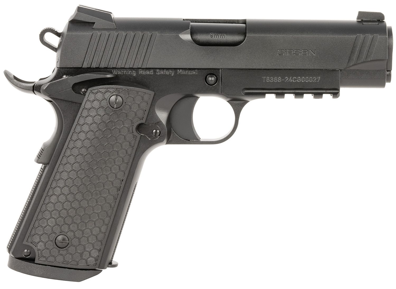 EAA MC1911 C Untouchable Pistol 392075, 9mm Luger, 4.40in, Black Polymer Grips, Black Finish, 9 Rds