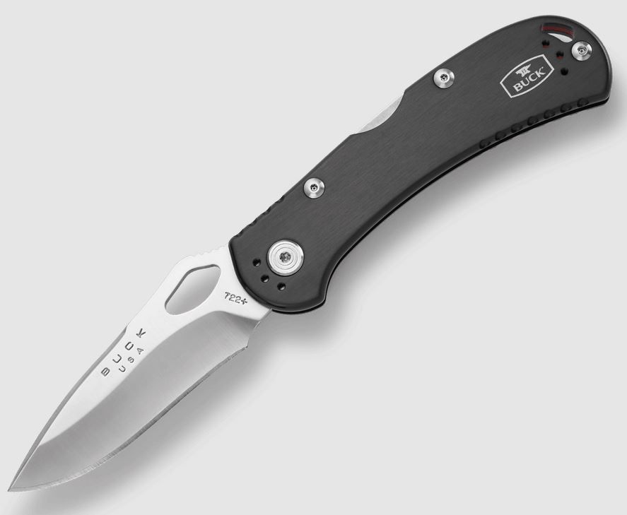 Buck Knives 0722BKS1-B, 722 Spitfire™ Knife, drop point blade, Black anodized aluminum