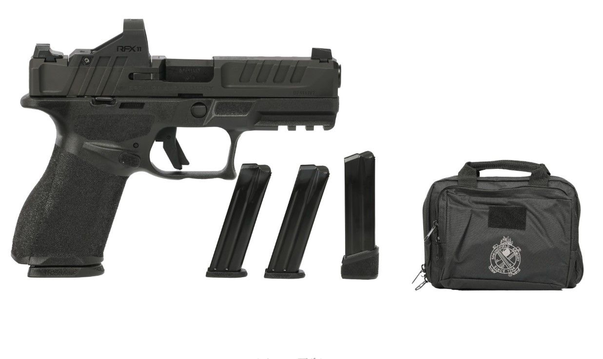 Springfield Echelon 4.0C Compact Gear Up 2025 Pistol EC9409B3DGU25, 9mm, 4", w/ Viridian RFX11 Red Dot, Textured Grips, Black Finish, 18 Rds