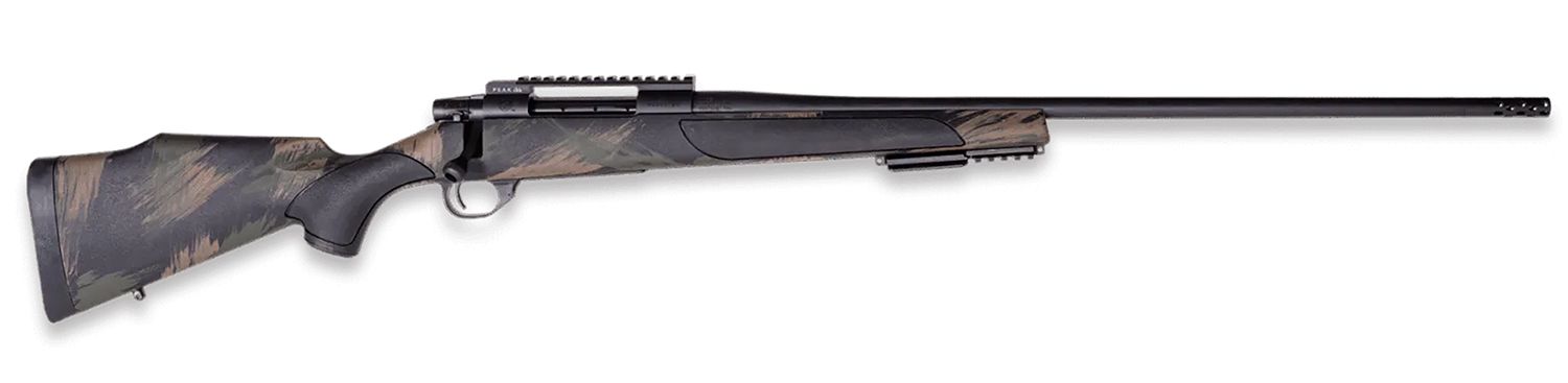 Weatherby Vanguard Black Hills Rifle VBS308NR4B, 308 Win, 22", Black polymer Monte Carlo stock with green & tan paint Stock, 5 Rds