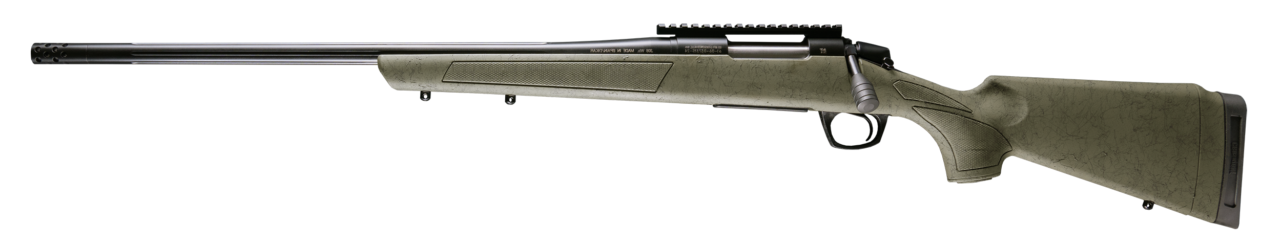 CVA Cascade XT Bolt Action Rifle CR3999GLH, 7mm PRC, 24" Threaded Barrel, Graphite Black Cerakote, Fixed OD Green w/Black Webbing Stock, Left Hand, 2 Rds