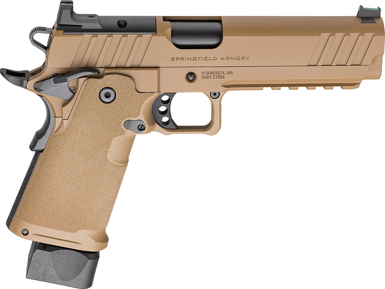Springfield Prodigy DS Prodigy Optic Ready Pistol PH9119AOSCB, 9mm Luger, 5in, Polymer, Coyote Brown Cerakote Finish, 20 Rds