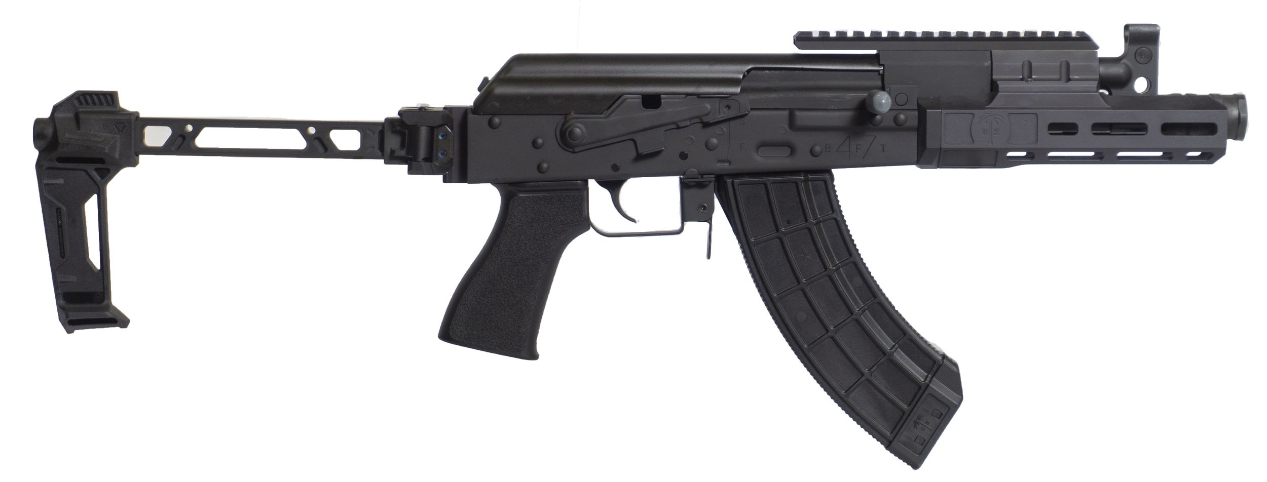 Century Arms Draco Tactical Pistol HG8007-N, 7.62x39mm, 7.5in, US Palm Rail, w/Folding Brace, 30 Rds