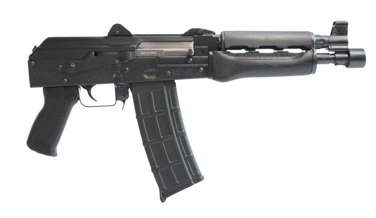 Zastava ZPAP M85 Semi-Auto Pistol ZP85556, 5.56 NATO, 10in, Dark Walnut Furniture, 30 Rds