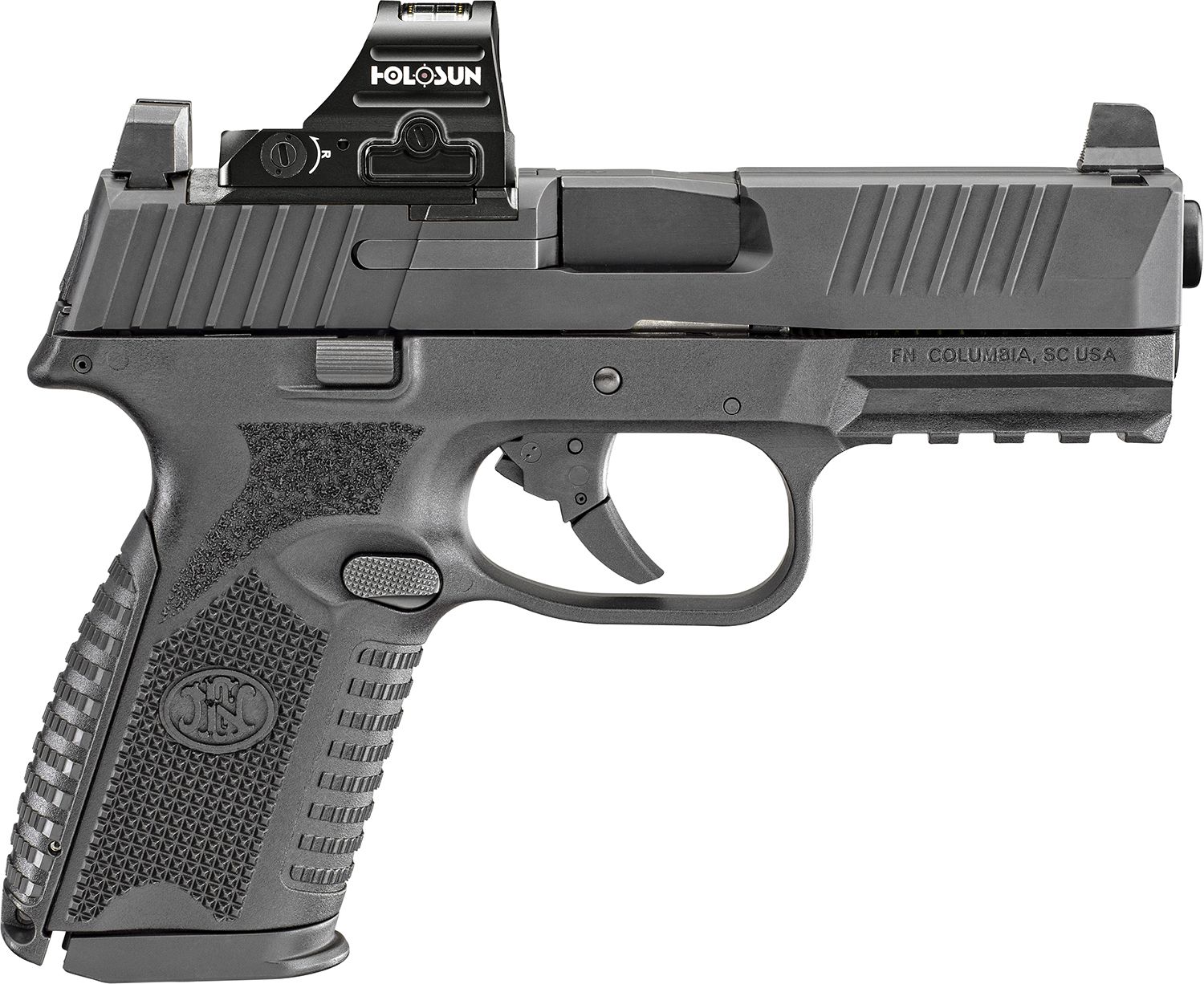 FN Herstal 509M MRD w/Optic Optic Ready Pistol 66101930, 9mm Luger, 4in, Black Interchangeable Backstrap, Matte Black Finish, 17 Rds