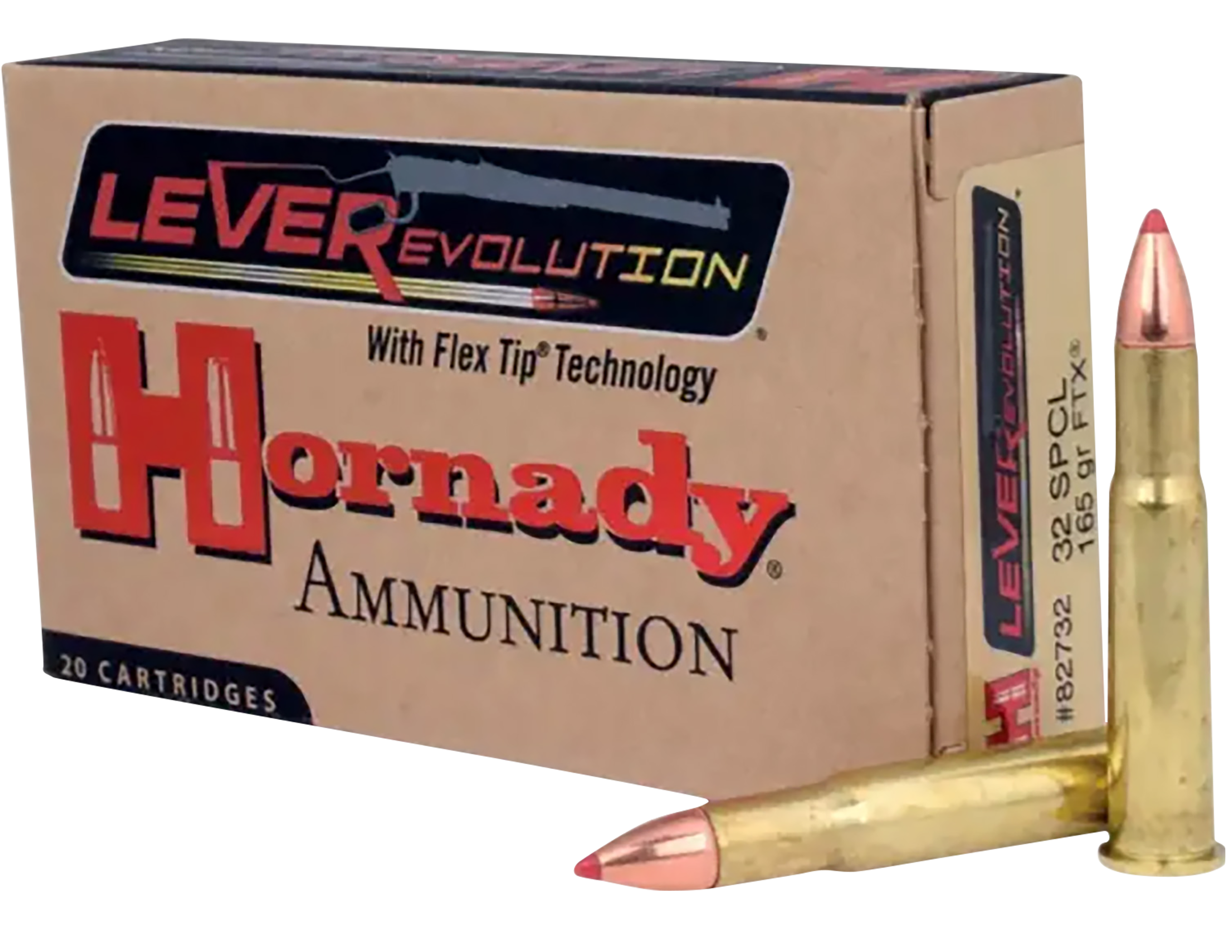 Hornady LeveRevolution Ammunition 82732, 32 Special, Flex Tip, 165 GR, 20 Rd/bx