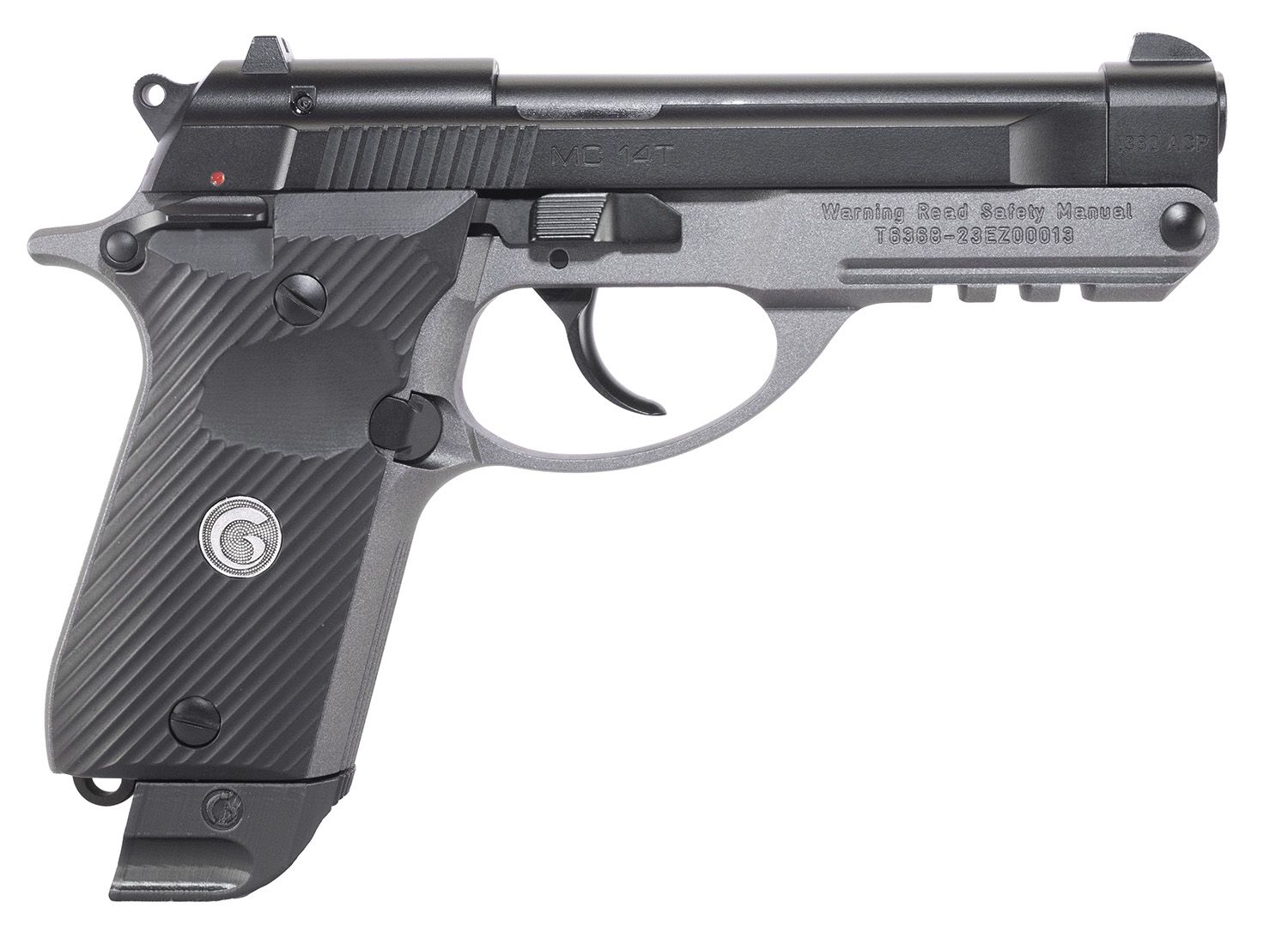 EAA MC 14T Solution Pistol 390855, 380 ACP, 4.50in, Black Polymer Grips, Matte Stainless Finish, 13 Rds