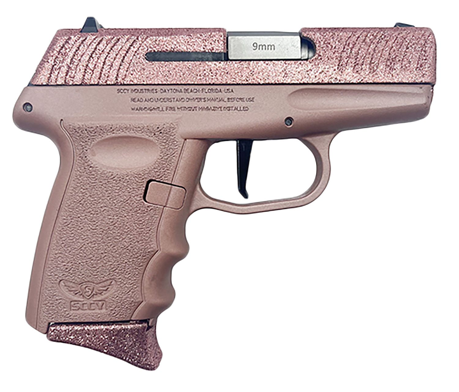 SCCY Industries DVG-1 Optic Ready Pistol DVG1RGRG, 9mm Luger, 3.10in, Rose Gold Polymer Frame & Grips, Rose Gold Finish, 10 Rds