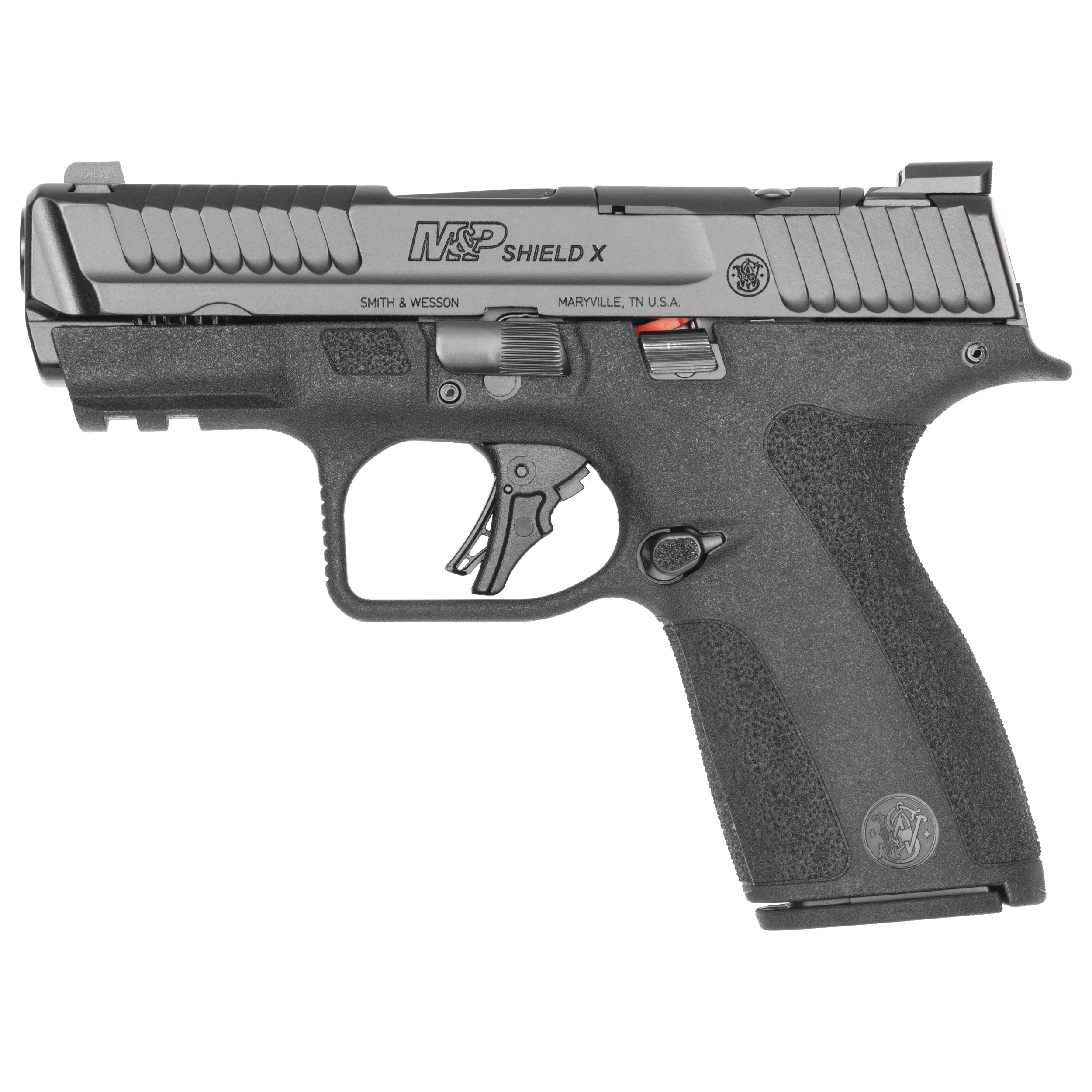 Smith and Wesson M&P9 Shield X Optic Ready Pistol 14263, 9mm, 3.6in, Black Polymer Grips, 13 Rds