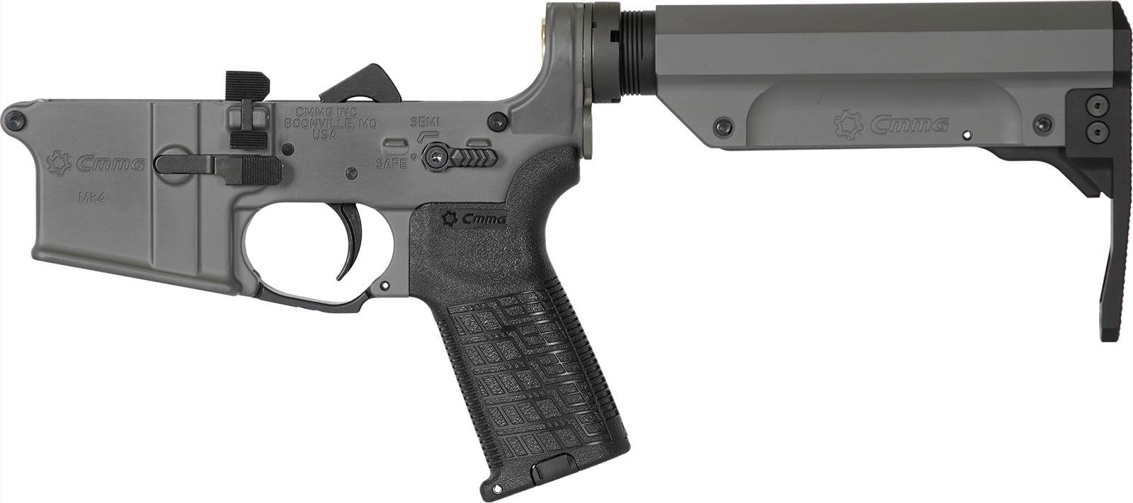 CMMG Resolute MK4 55CA3BE-TNG Complete Lower Receiver with CMMG Rip Stock, Tungsten Finish