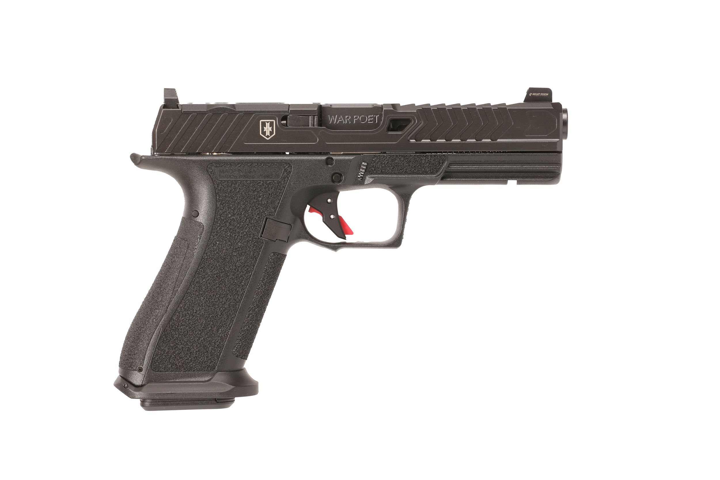 Shadow Systems DR920 War Poet Pistol SS-2081, 9mm, 5in, Black Frame Grips, 10 Rds