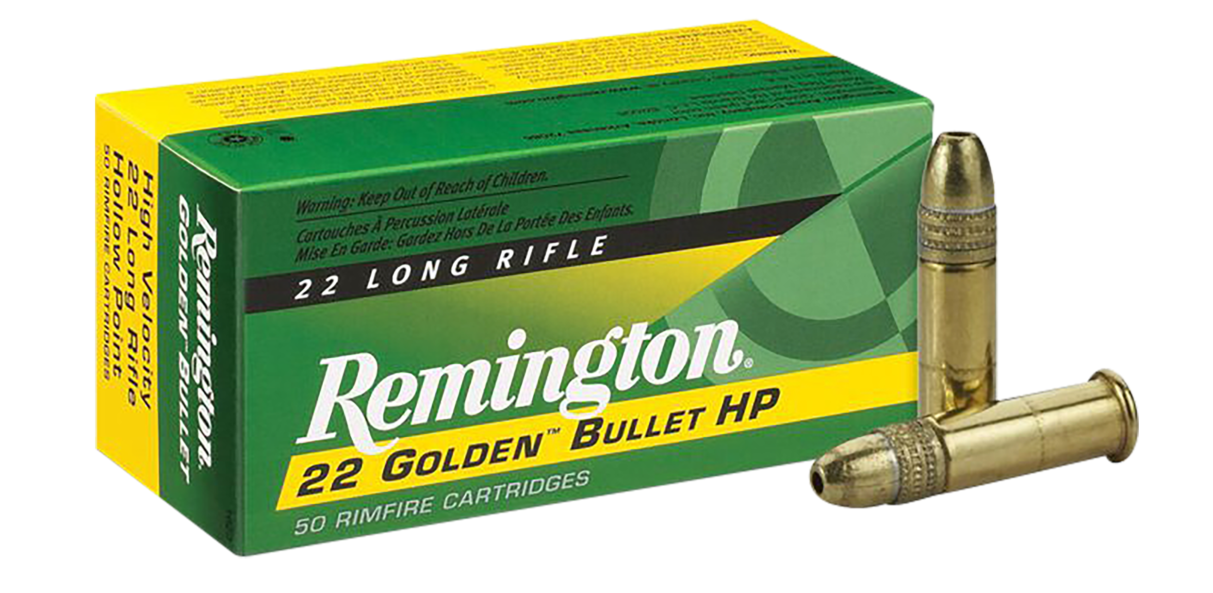Remington Rimfire Ammunition 1622, 22 Long Rifle, Plated Hollow Point (HP), 36 GR, 1280 fps, 50 Rd/bx