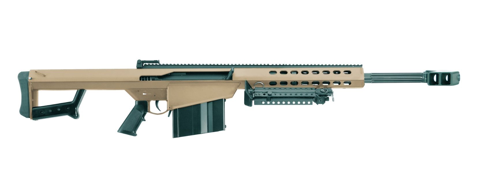Barrett Model 82A1 Rifle 14030, 50 BMG, 20", Tactical Stock Flat Dark Earth Stock, 10 Rds