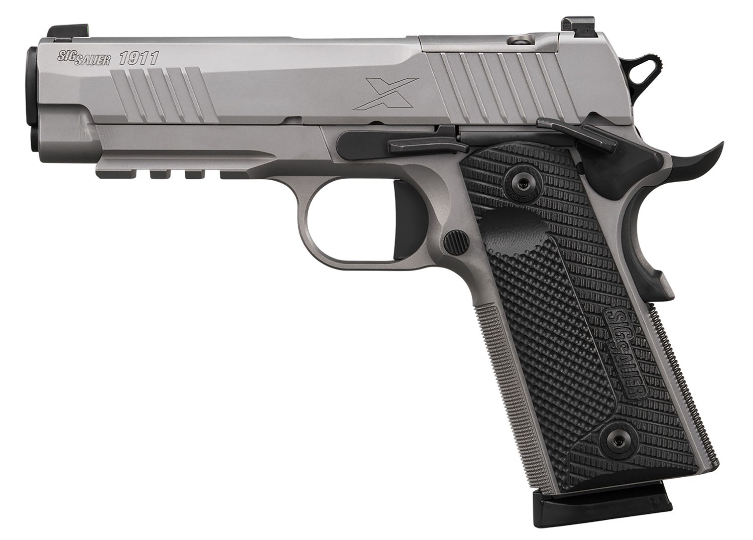 Sigarms 1911-X Carry Optic Ready Pistol 1911XCA45SS, 45 ACP, 4.20in, Black G10, Bead Blasted Finish, 8 Rds