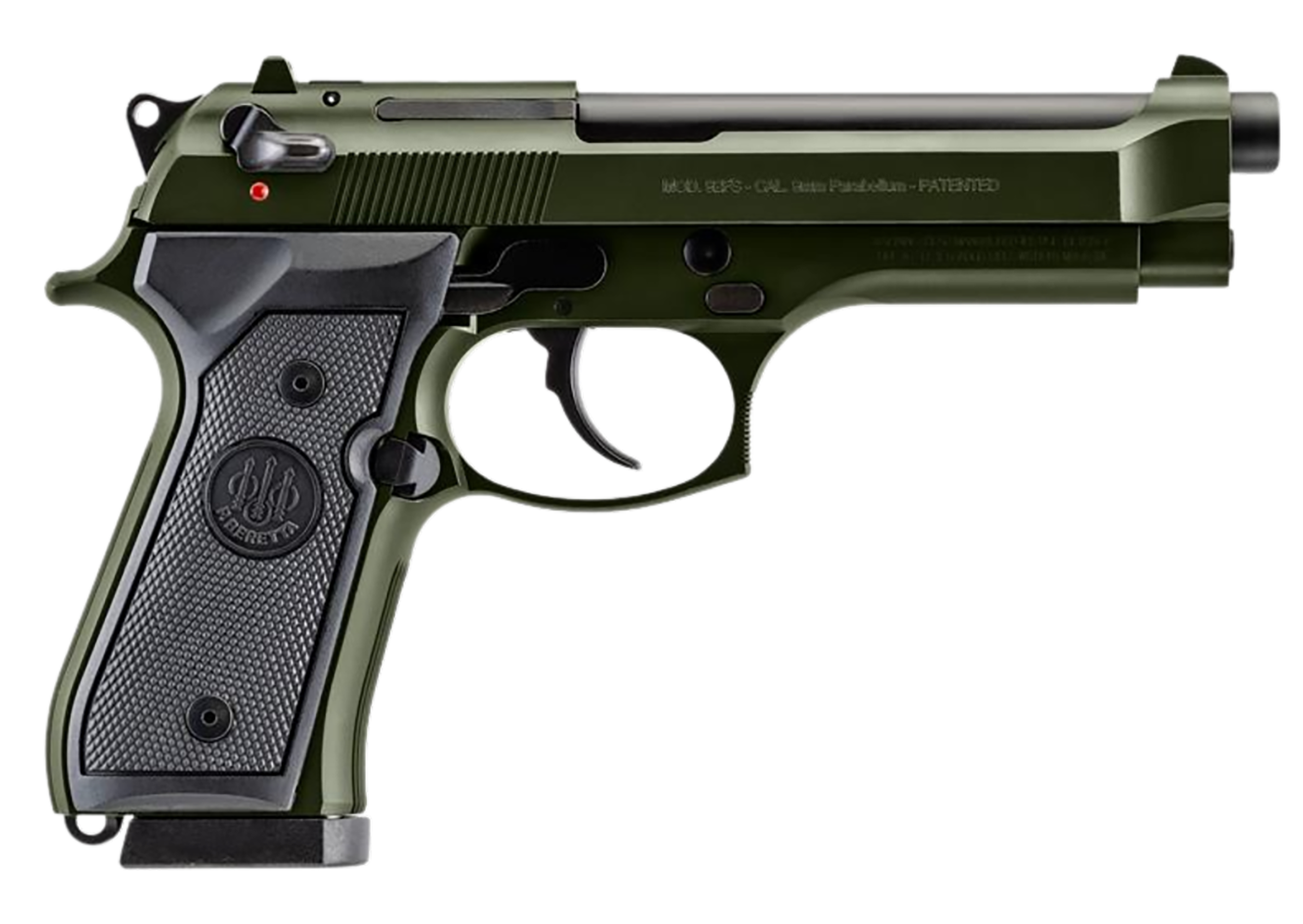 Beretta 92FS Pistol J92F300GR15, 9mm, 4.9in, Alloy Frame, OD Green