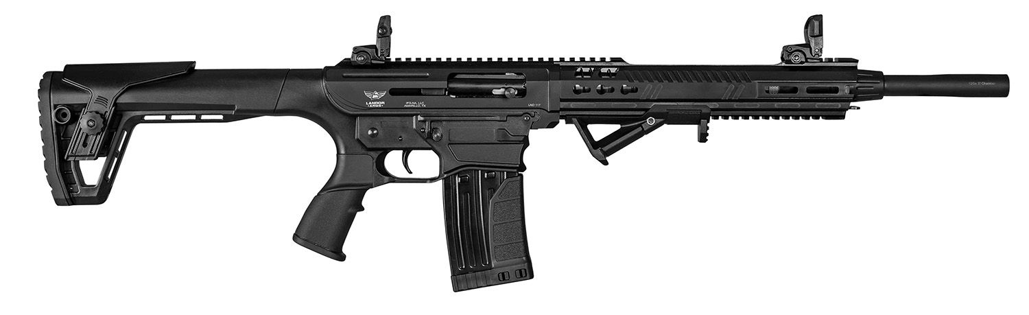Landor AR-Shotgun Semi-Auto Shotgun LDLND1171218, 12 Gauge, 18.50", Black Stock, 5 Rds