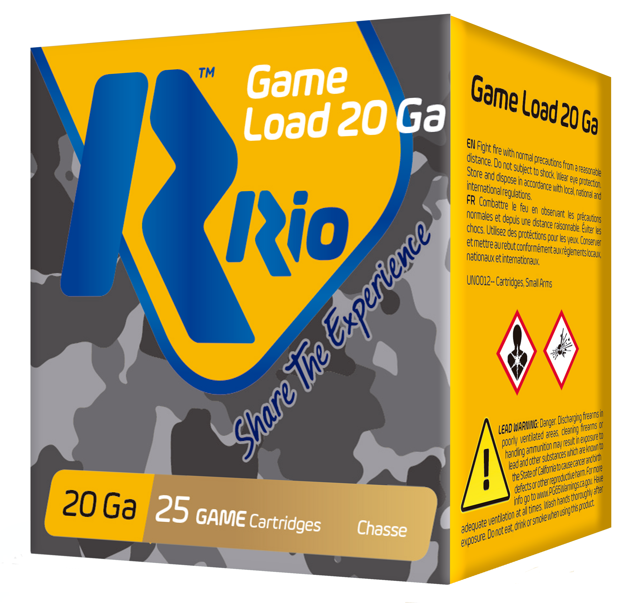 Rio Sub Gauge Field Loads RC208, 20 Gauge, 2-3/4", 1oz, 1250 fps, #8 Shot, 25 Rd/bx