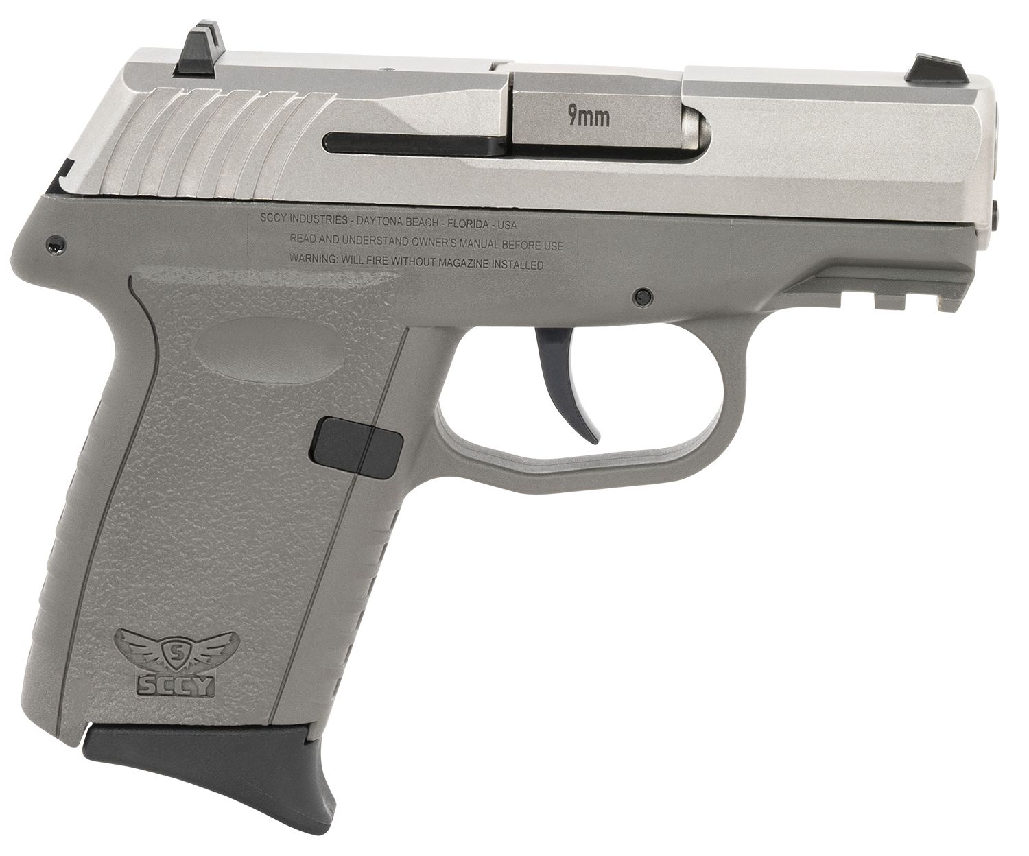 SCCY Industries CPX-2 Gen3 Pistol CPX2TTSGG3, 9mm Luger, 3.10in, Sniper Gray Polymer, Sniper Gray Finish, 10 Rds