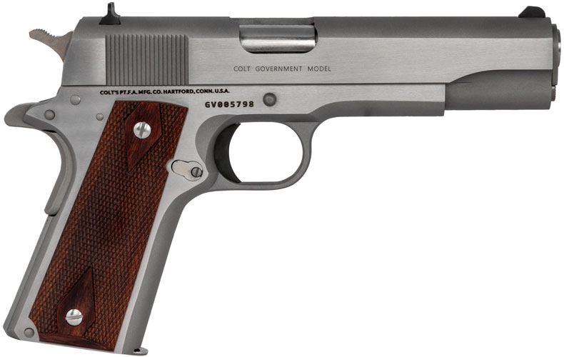 Colt 1911 Classic Government Pistol O1911CSS, 45 ACP, 5 in, Wood