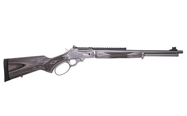 Custom & Collectible Marlin 1895 SBL Grizzly Lever Action Rifle CNCMAR4570, 19", 45-70 Gov, Stainless Engraved Reciever, Gray Laminate Wood, 6+1