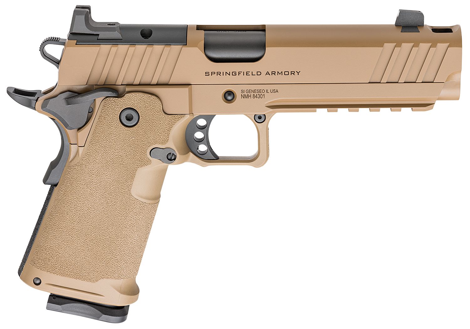 Springfield Prodigy DS Comp Optic Ready Pistol PH9119AOSCBLCCOMP, 9mm Luger, 5in, Aggressive Texture, Coyote Brown Cerakote Finish, 10 Rds