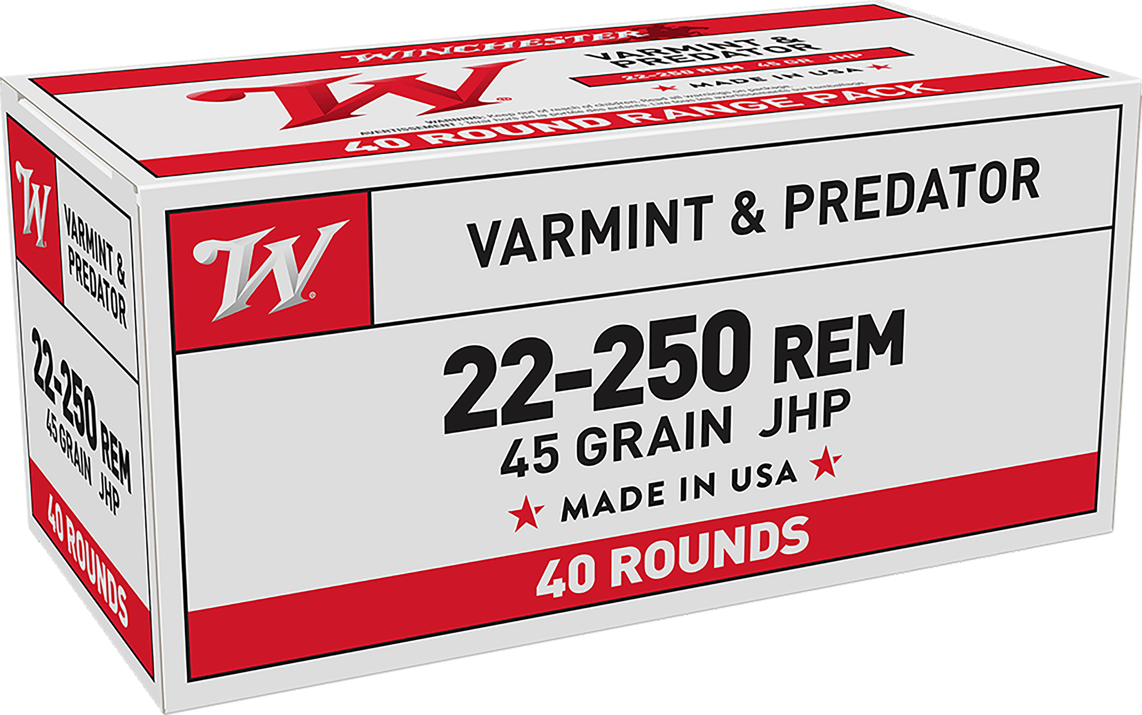 Winchester USA Rifle Ammunition USA222502, 22-250 Remington
