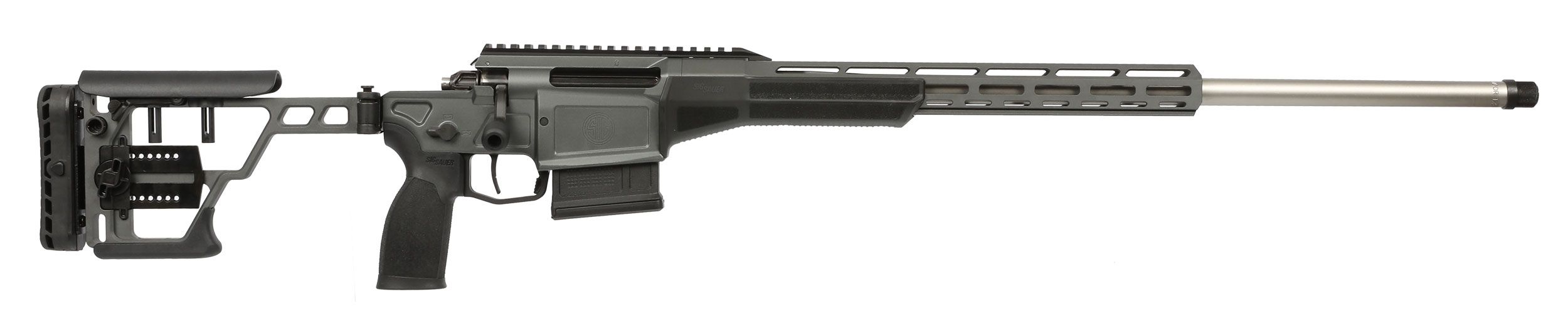 Sig Sauer CROSS Bolt Action Rifle CROSS6524BGRY, 6.5 Creedmoor, 24", Collapsible/Folding Cerakote Elite Concrete (gray) Stock, 5 Rds