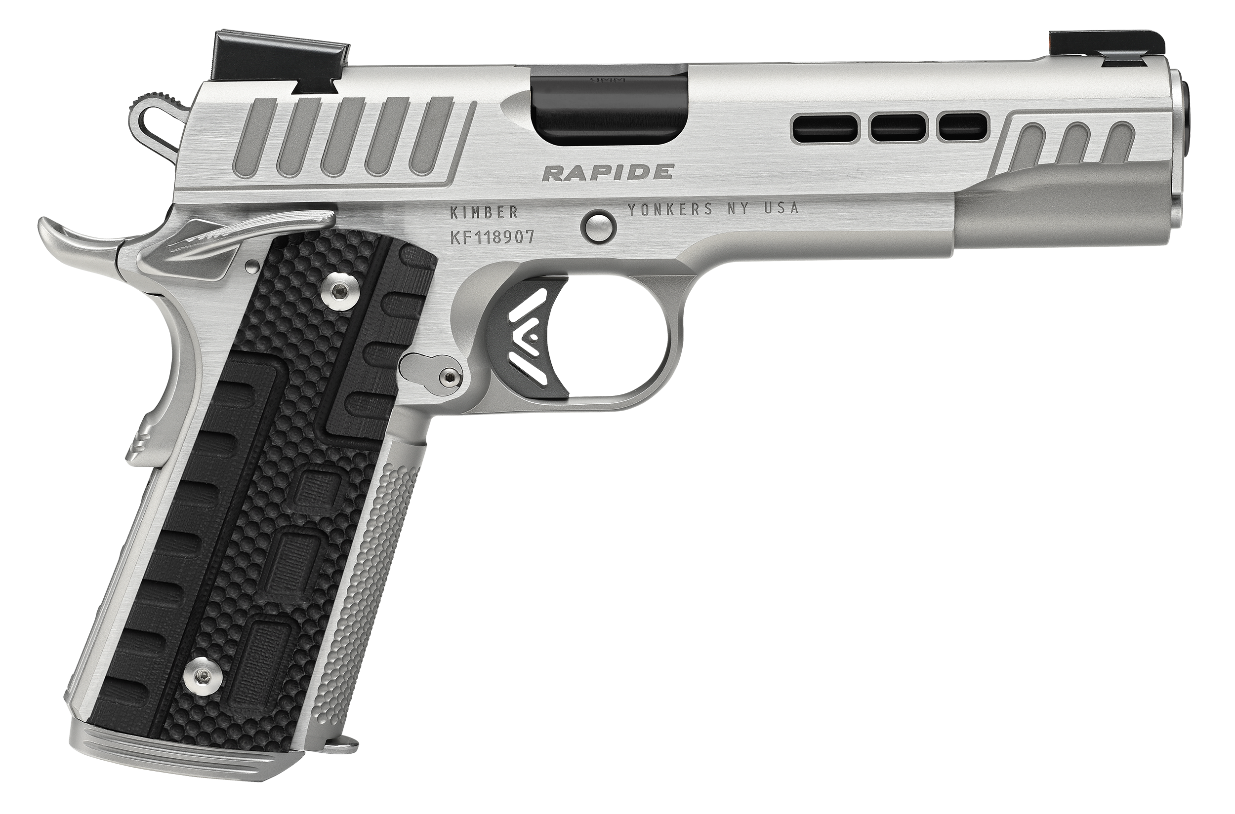 Kimber 3000428 Rapide Frost Pistol - 9mm, 5 in Barrel, Silver/Gray