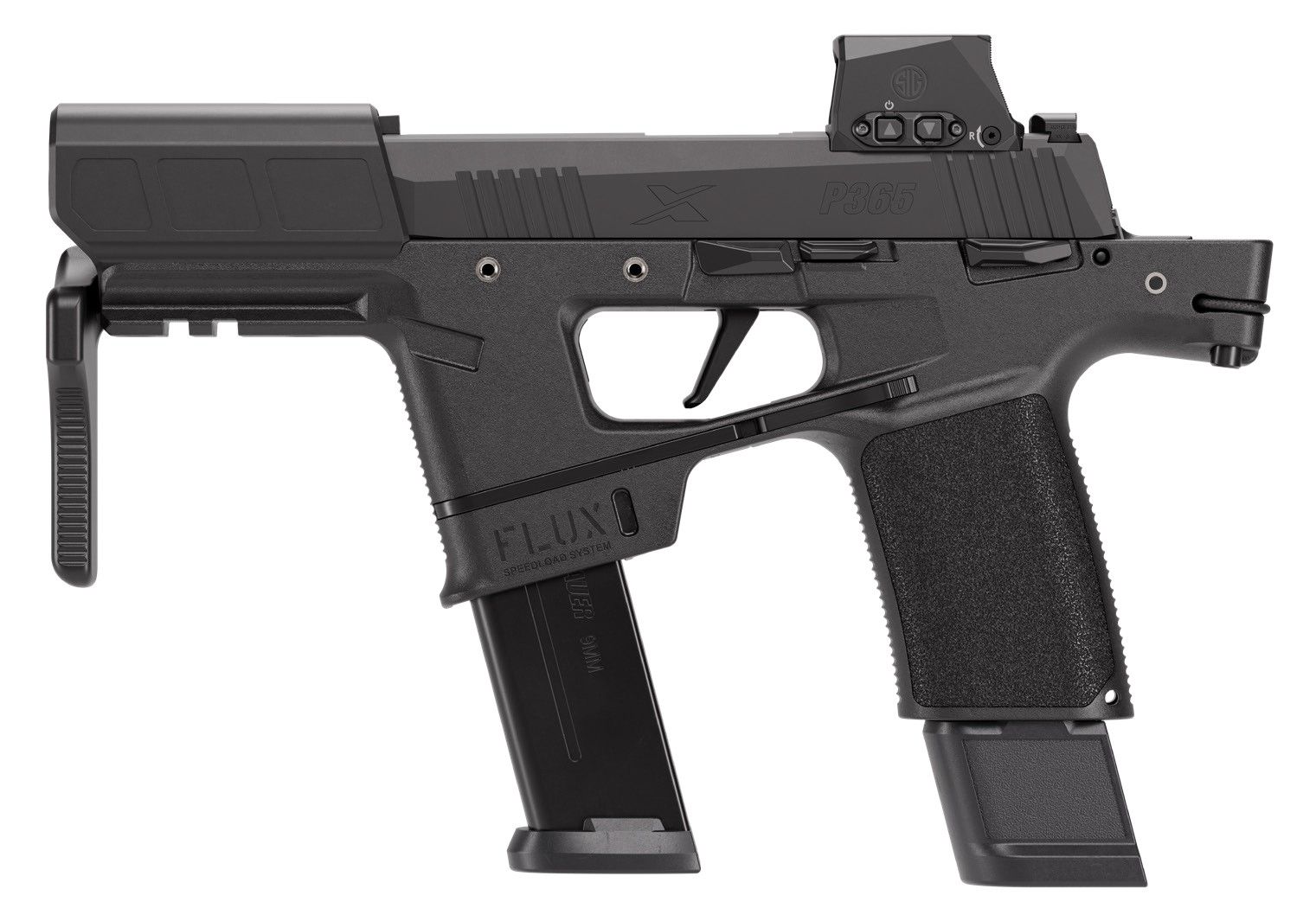 Sig Sauer P365 FLUX RXSL Pistol 365FLUX-9-BXR3-RXSL, 9mm, 6in, Synthetic Grips, 21 Rds