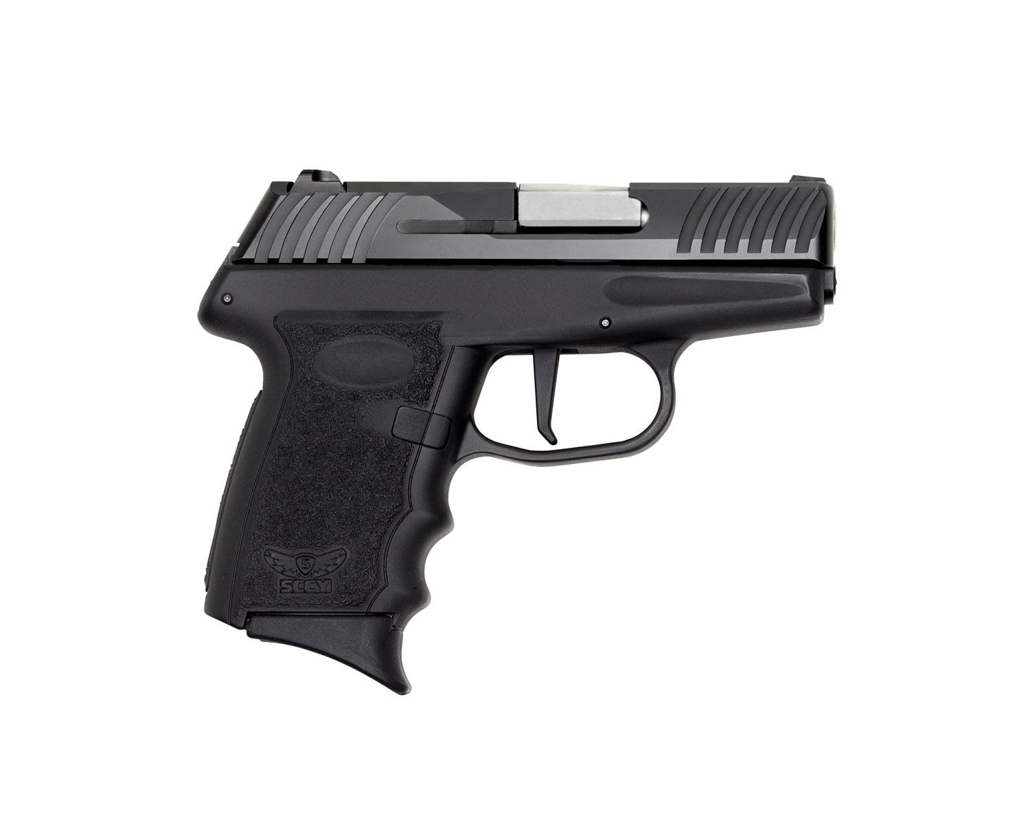 SCCY Industries DVG-1 Pistol DVG1CBE, 9mm Luger, 3.10in, Serrated Black Nitride Stainless Steel Slide & Finger Grooved Polymer Grips, Black Finish, 10 Rds