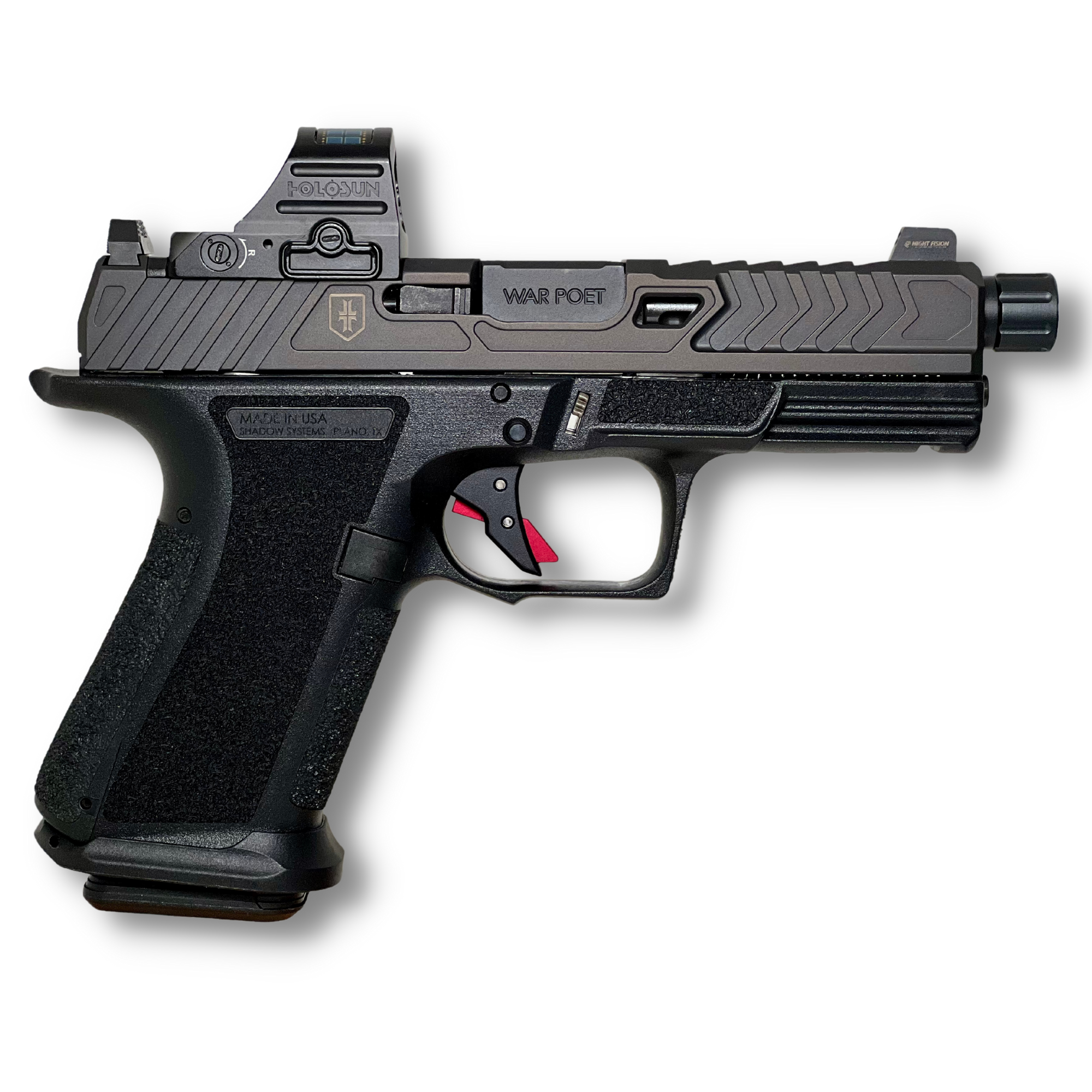 Shadow Systems MR920 War Poet Pistol SS-1091-H, 9mm, 4in, Black Frame Grips, 10 Rds