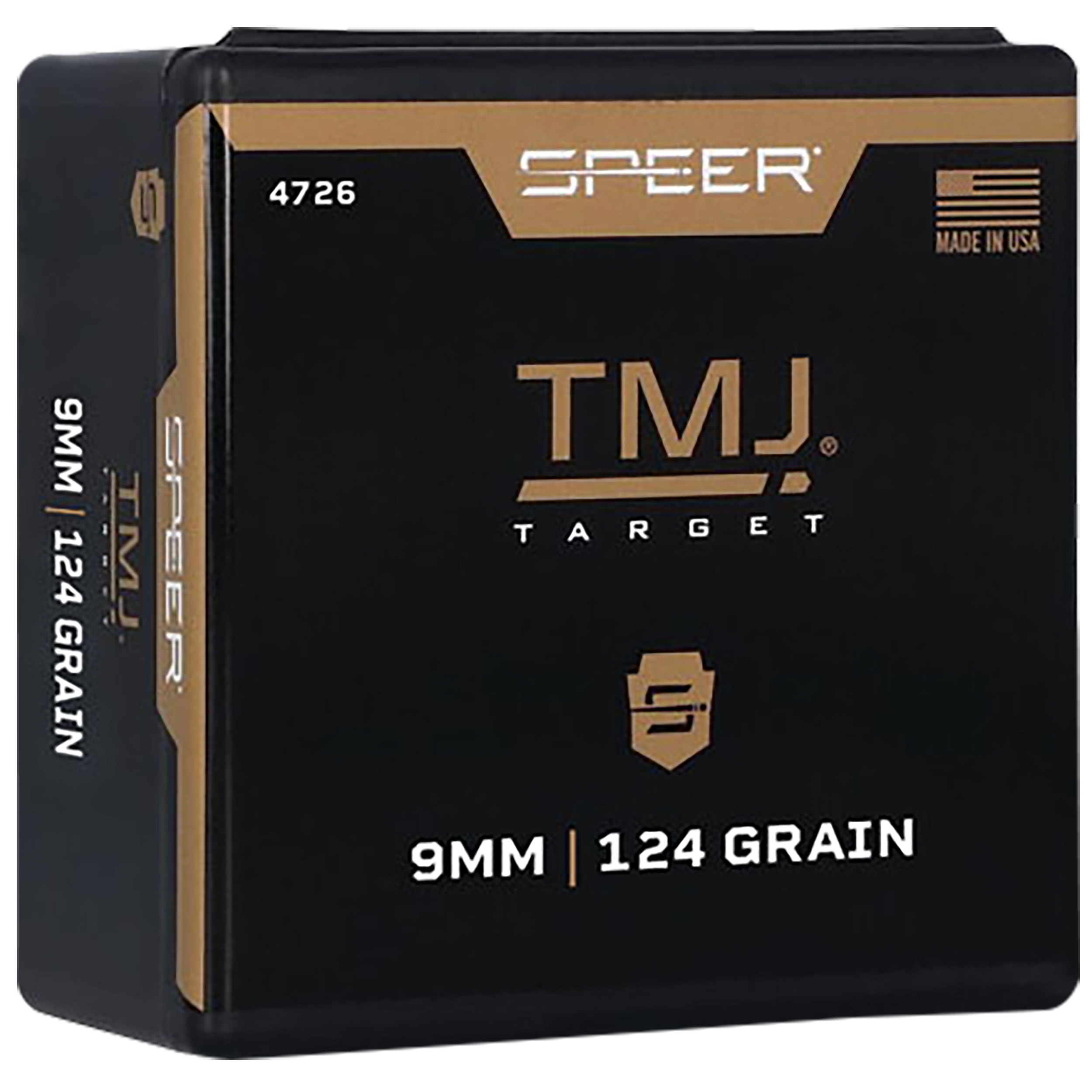 Speer 9MM Caliber 124 Grain Full Metal Jacket Value Pack 600/Box (4726), Not Loaded