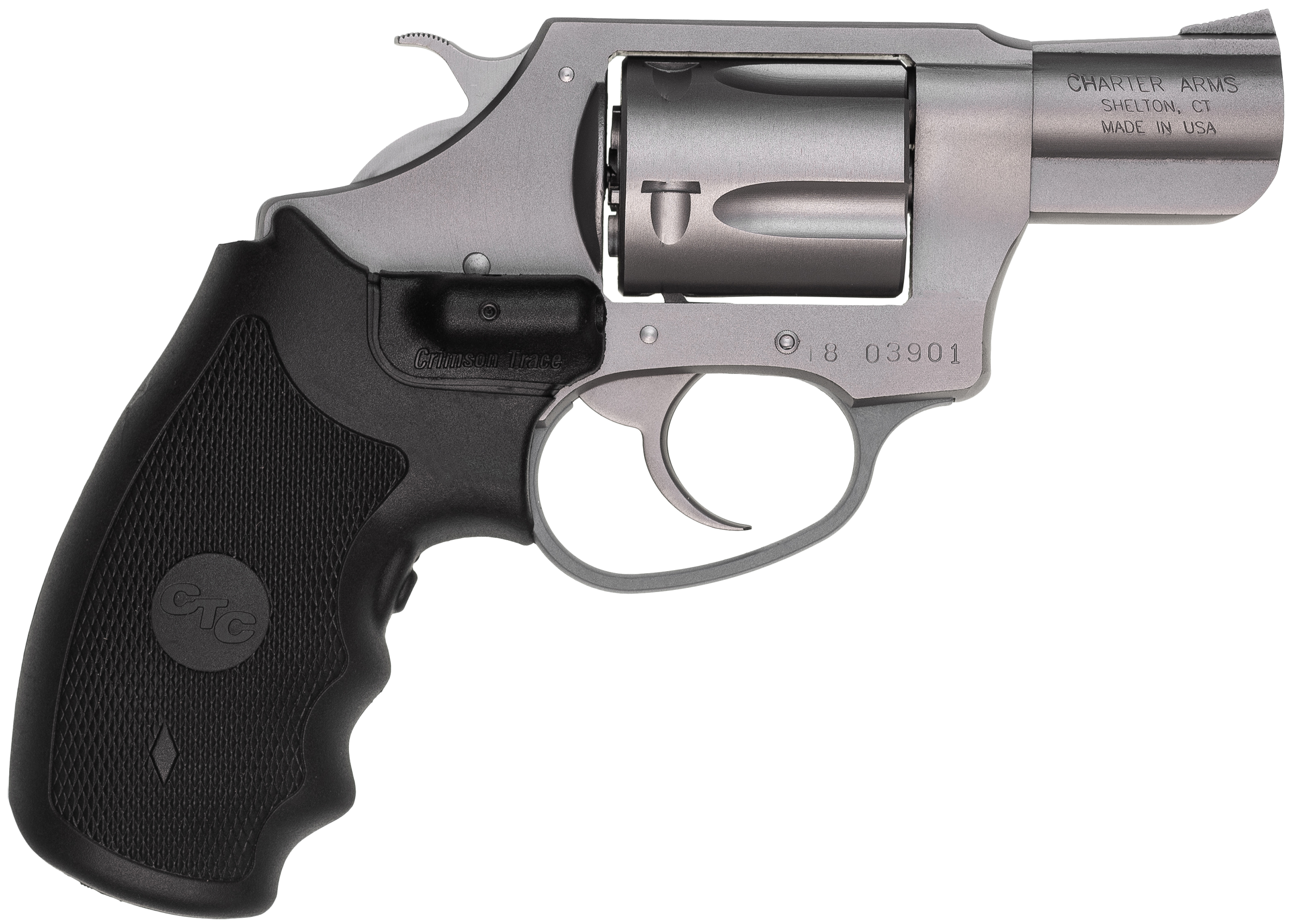 Charter Arms Undercover Revolver 73824, 38 Special, 2 in, Crimson